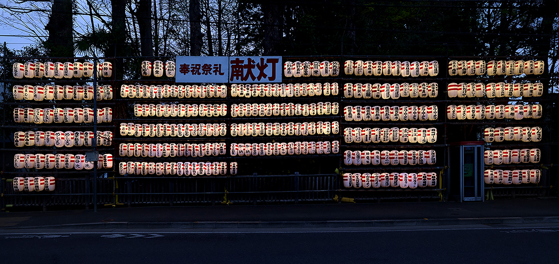 奉納提灯青梅街道